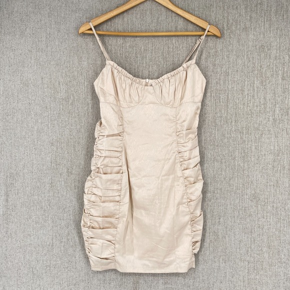 Princess Polly‎ Dress Womens US 4 Pink Mini Ruched Pleated Cami Party - Picture 1 of 10